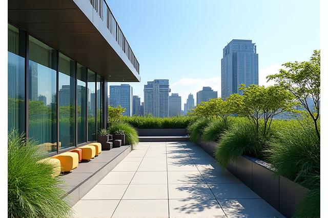 강남 오피스 빌딩 옥상 정원