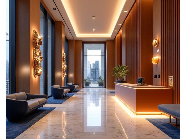 세련된 디자인의 호텔 로비